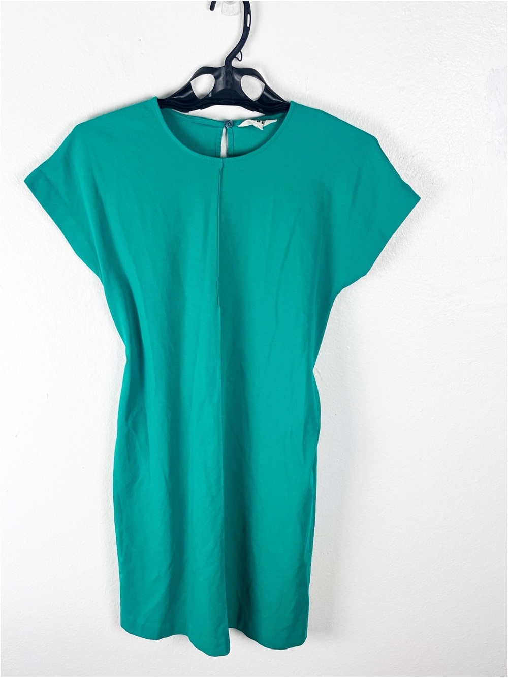 BODEN Tare Green Belted Waist Kersey Knot Dress Size 5 Contemporary Career Boho